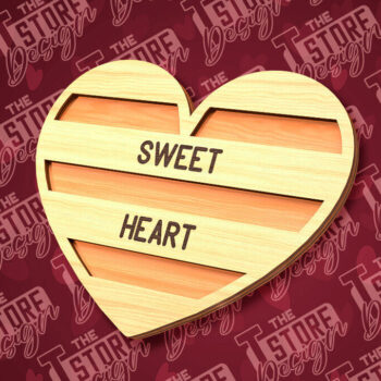 Intra απο ξύλο plywood 3mm-4mm πάχος – Σουβέρ καρδιών για την ημέρα του Αγίου Βαλεντίνου Δίασταση  20x20 cm INTRAFABR-89704438 - Image 1