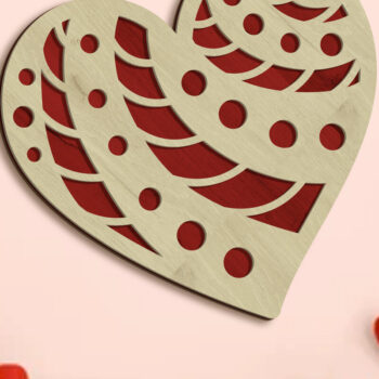Intra απο ξύλο plywood 3mm-4mm πάχος – Καρδιά του Αγίου Βαλεντίνου, Διακοσμητικά Αρχεία Δίασταση  20x20 cm INTRAFABR-88377064 - Image 2