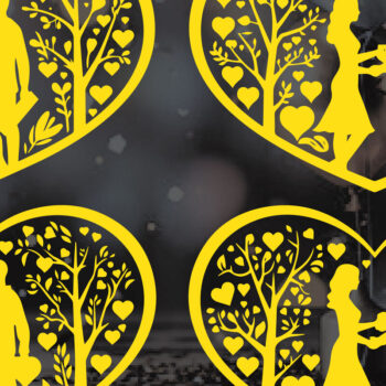 Intra απο ξύλο plywood 3mm-4mm πάχος – Πακέτο Heart Element για την Ημέρα του Αγίου Βαλεντίνου Δίασταση  20x20 cm INTRAFABR-85751486 - Image 1