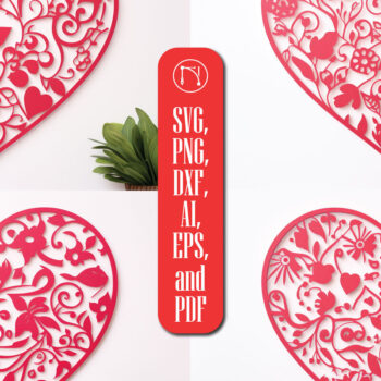 Intra απο ξύλο plywood 3mm-4mm πάχος – Πακέτο Heart Element για την Ημέρα του Αγίου Βαλεντίνου Δίασταση  20x20 cm INTRAFABR-85766406 - Image 1