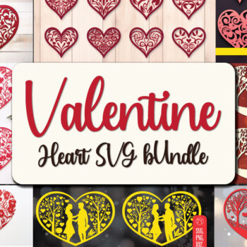 Intra απο ξύλο plywood 3mm-4mm πάχος – Πακέτο Heart Element για την Ημέρα του Αγίου Βαλεντίνου Δίασταση  20x20 cm INTRAFABR-85767345 - Image 1