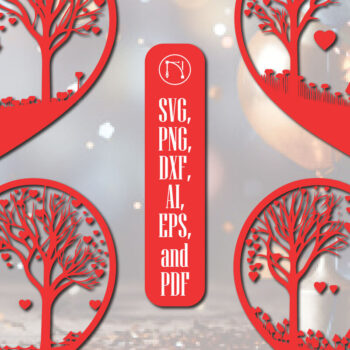 Intra απο ξύλο plywood 3mm-4mm πάχος – Πακέτο Heart Element για την Ημέρα του Αγίου Βαλεντίνου Δίασταση  20x20 cm INTRAFABR-85767345 - Image 3