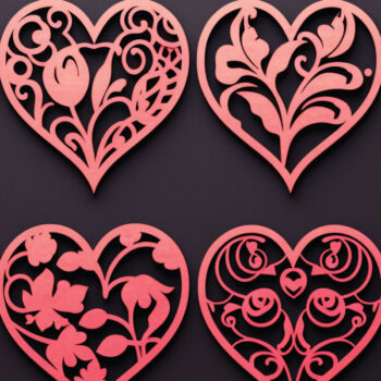 Intra απο ξύλο plywood 3mm-4mm πάχος – Πακέτο Heart Element για την Ημέρα του Αγίου Βαλεντίνου Δίασταση  20x20 cm INTRAFABR-85767345 - Image 8