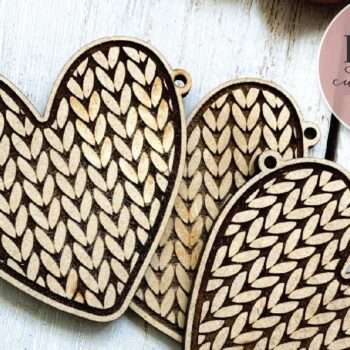 Intra απο ξύλο plywood 3mm-4mm πάχος – Ημέρα του Αγίου Βαλεντίνου Heart Garland Δίασταση  20x20 cm INTRAFABR-72643989 - Image 2