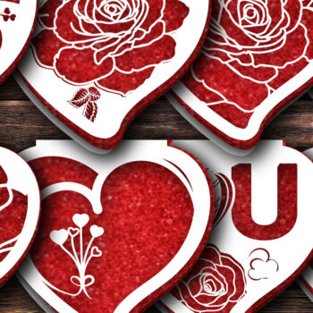 Intra απο ξύλο plywood 3mm-4mm πάχος – Δωροκάρτα για την ημέρα του Αγίου Βαλεντίνου 1003 Δίασταση  20x20 cm INTRAFABR-89598745 - Image 1