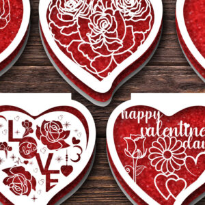 Intra απο ξύλο plywood 3mm-4mm πάχος – Δωροκάρτα για την ημέρα του Αγίου Βαλεντίνου 1005 Δίασταση  20x20 cm INTRAFABR-89621794