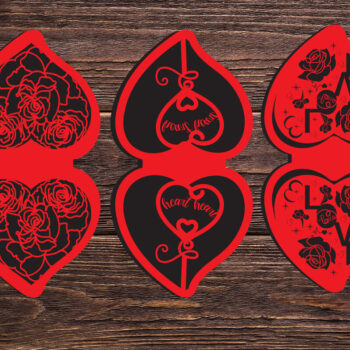 Intra απο ξύλο plywood 3mm-4mm πάχος – Δωροκάρτα για την ημέρα του Αγίου Βαλεντίνου 1005 Δίασταση  20x20 cm INTRAFABR-89621794 - Image 3