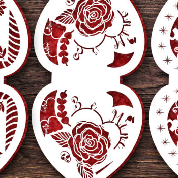 Intra απο ξύλο plywood 3mm-4mm πάχος – Δωροκάρτα για την ημέρα του Αγίου Βαλεντίνου 1010 Δίασταση  20x20 cm INTRAFABR-89589512 - Image 2