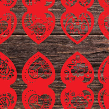 Intra απο ξύλο plywood 3mm-4mm πάχος – Δωροκάρτα για την ημέρα του Αγίου Βαλεντίνου 1010 Δίασταση  20x20 cm INTRAFABR-89589512 - Image 4