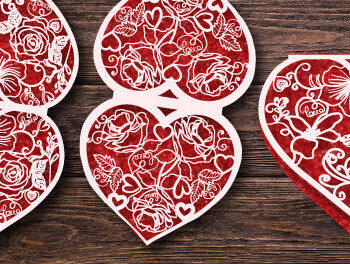 Intra απο ξύλο plywood 3mm-4mm πάχος – Δωροκάρτα για την ημέρα του Αγίου Βαλεντίνου 860 Δίασταση  20x20 cm INTRAFABR-87675127 - Image 1