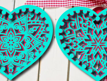 Intra απο ξύλο plywood 3mm-4mm πάχος – Κάρτα Mandala για την Ημέρα του Αγίου Βαλεντίνου871 Δίασταση  20x20 cm INTRAFABR-88819568 - Image 4