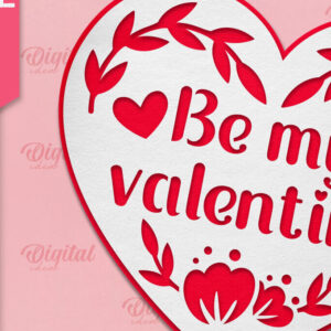 Intra απο ξύλο plywood 3mm-4mm πάχος – Ημέρα του Αγίου Βαλεντίνου Heart Paper Cut Δίασταση  20x20 cm INTRAFABR-88294075