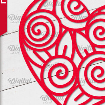 Intra απο ξύλο plywood 3mm-4mm πάχος – Ημέρα του Αγίου Βαλεντίνου Heart Paper Cut Δίασταση  20x20 cm INTRAFABR-88212130 - Image 1