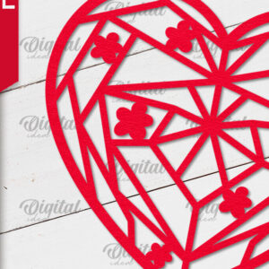 Intra απο ξύλο plywood 3mm-4mm πάχος – Ημέρα του Αγίου Βαλεντίνου Heart Paper Cut Δίασταση  20x20 cm INTRAFABR-88212169