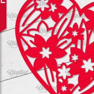 Intra απο ξύλο plywood 3mm-4mm πάχος – Ημέρα του Αγίου Βαλεντίνου Heart Paper Cut Δίασταση  20x20 cm INTRAFABR-88224604