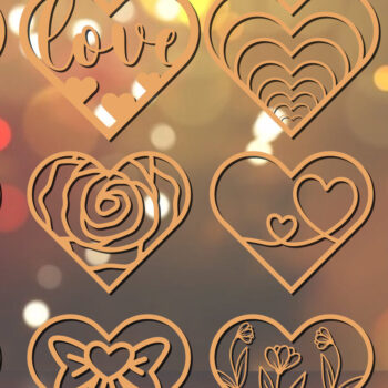 Intra απο ξύλο plywood 3mm-4mm πάχος – Χαρτί καρδιάς για την Ημέρα του Αγίου Βαλεντίνου/Αρχείο κοπής με λέιζερ Δίασταση  20x20 cm INTRAFABR-21283530 - Image 1