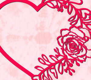 Intra απο ξύλο plywood 3mm-4mm πάχος – Κορνίζα για την ημέρα του Αγίου Βαλεντίνου Heart Rose1388 Δίασταση  20x20 cm INTRAFABR-115419348