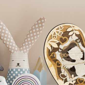 Intra απο ξύλο plywood 3mm-4mm πάχος – Σετ καρδιών για την ημέρα του Αγίου Βαλεντίνου 3 τεμ Δίασταση  20x20 cm INTRAFABR-58203757 - Image 4