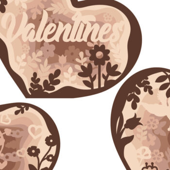 Intra απο ξύλο plywood 3mm-4mm πάχος – Σετ καρδιών για την ημέρα του Αγίου Βαλεντίνου 3 τεμ Δίασταση  20x20 cm INTRAFABR-58203757 - Image 6