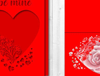 Intra απο ξύλο plywood 3mm-4mm πάχος – Αρχείο αποκοπής Heart Day Valentine's Day 1382 Δίασταση  20x20 cm INTRAFABR-115355533 - Image 2