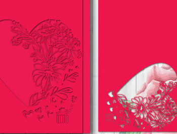 Intra απο ξύλο plywood 3mm-4mm πάχος – Αρχείο αποκοπής Heart Day Valentine's Day 1386 Δίασταση  20x20 cm INTRAFABR-115384475 - Image 2