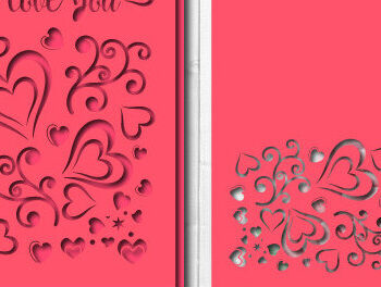 Intra απο ξύλο plywood 3mm-4mm πάχος – Αρχείο αποκοπής Heart Day Valentine's Day 1394 Δίασταση  20x20 cm INTRAFABR-115454871 - Image 3