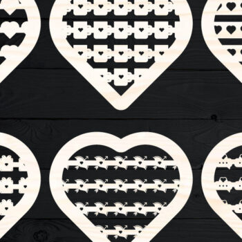 Intra απο ξύλο plywood 3mm-4mm πάχος – Πακέτο αρχείου αποκοπής Heart Day Valentines Δίασταση  20x20 cm INTRAFABR-56226929 - Image 1