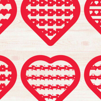 Intra απο ξύλο plywood 3mm-4mm πάχος – Πακέτο αρχείου αποκοπής Heart Day Valentines Δίασταση  20x20 cm INTRAFABR-56226929 - Image 3