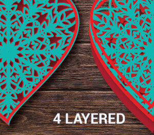 Intra απο ξύλο plywood 3mm-4mm πάχος – Ημέρα του Αγίου Βαλεντίνου Heart 819 Δίασταση  20x20 cm INTRAFABR-55380755