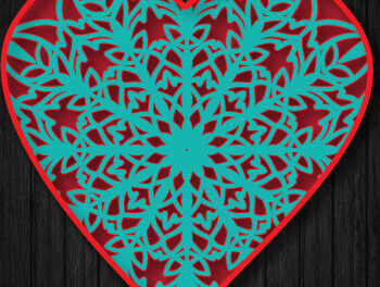 Intra απο ξύλο plywood 3mm-4mm πάχος – Ημέρα του Αγίου Βαλεντίνου Heart 819 Δίασταση  20x20 cm INTRAFABR-55380755 - Image 2