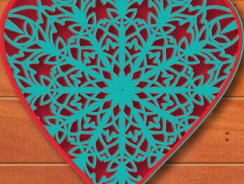 Intra απο ξύλο plywood 3mm-4mm πάχος – Ημέρα του Αγίου Βαλεντίνου Heart 819 Δίασταση  20x20 cm INTRAFABR-55380755 - Image 3