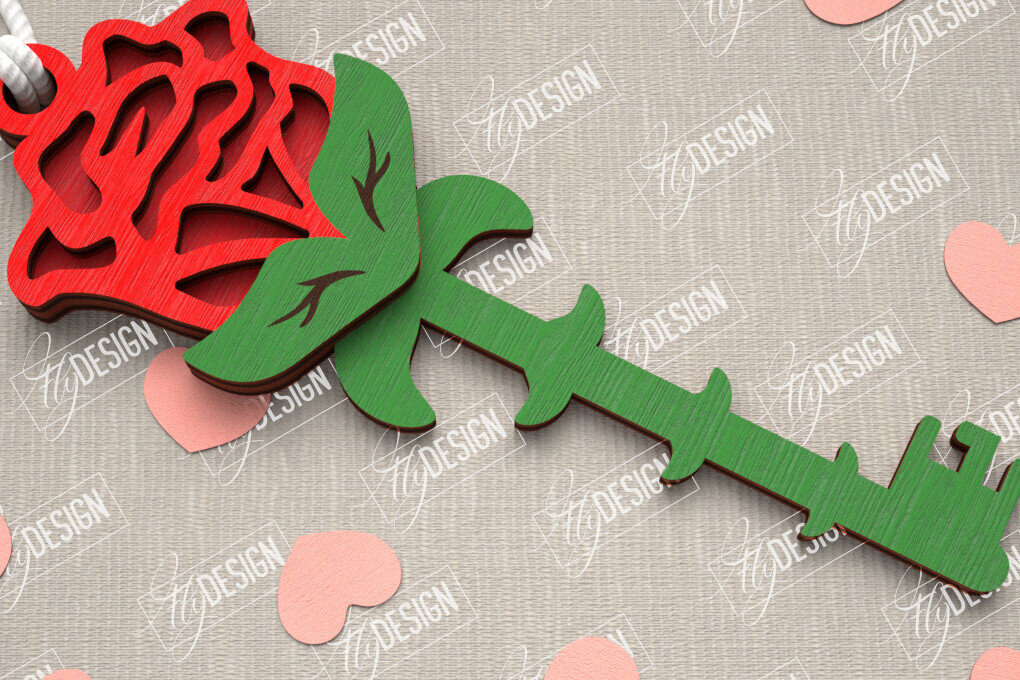 Intra απο ξύλο plywood 3mm-4mm πάχος – Κλειδί για την ημέρα του Αγίου Βαλεντίνου| Ιδέα δώρου |Μπρελόκ Δίασταση  5x5 cm INTRAFABR-109808036