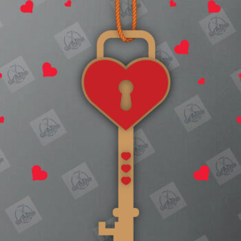 Intra απο ξύλο plywood 3mm-4mm πάχος – Ημέρα του Αγίου Βαλεντίνου Key Δίασταση  20x20 cm INTRAFABR-113133725 - Image 2