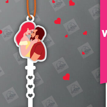 Intra απο ξύλο plywood 3mm-4mm πάχος – Ημέρα του Αγίου Βαλεντίνου Key Δίασταση  20x20 cm INTRAFABR-113133801 - Image 1