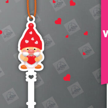 Intra απο ξύλο plywood 3mm-4mm πάχος – Ημέρα του Αγίου Βαλεντίνου Key Δίασταση  20x20 cm INTRAFABR-113133671 - Image 1