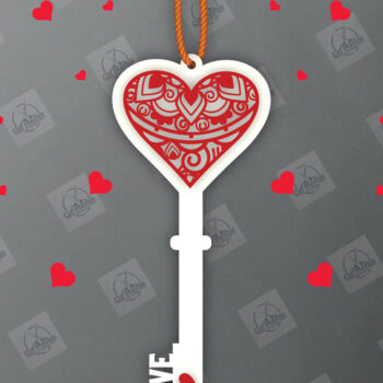 Intra απο ξύλο plywood 3mm-4mm πάχος – Πακέτο με κλειδί για την Ημέρα του Αγίου Βαλεντίνου Δίασταση  20x20 cm INTRAFABR-113133976 - Image 4