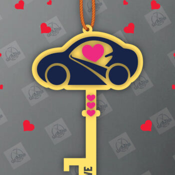 Intra απο ξύλο plywood 3mm-4mm πάχος – Πακέτο με κλειδί για την Ημέρα του Αγίου Βαλεντίνου Δίασταση  20x20 cm INTRAFABR-113133524 - Image 3