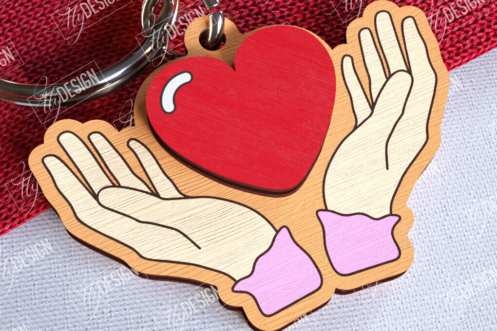 Intra απο ξύλο plywood 3mm-4mm πάχος – Μπρελόκ για την ημέρα του Αγίου Βαλεντίνου | Χαριτωμένο  Δίασταση  5x5 cm INTRAFABR-108905164