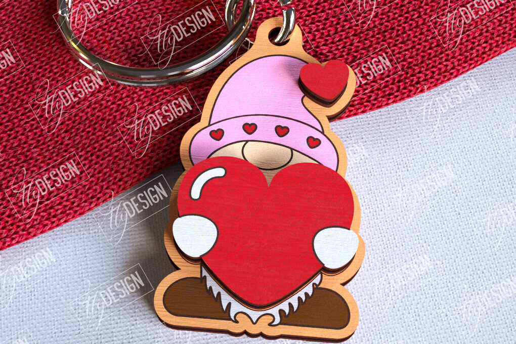 Intra απο ξύλο plywood 3mm-4mm πάχος – Μπρελόκ για την ημέρα του Αγίου Βαλεντίνου | Χαριτωμένο  Δίασταση  5x5 cm INTRAFABR-108905125