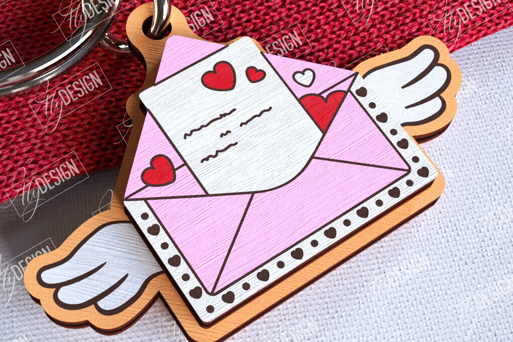 Intra απο ξύλο plywood 3mm-4mm πάχος – Μπρελόκ για την ημέρα του Αγίου Βαλεντίνου | Χαριτωμένο  Δίασταση  5x5 cm INTRAFABR-108905131