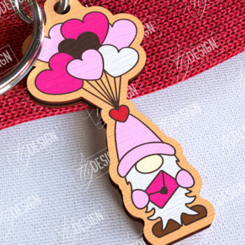 Intra απο ξύλο plywood 3mm-4mm πάχος – Μπρελόκ για την ημέρα του Αγίου Βαλεντίνου | Χαριτωμένο  Δίασταση  5x5 cm INTRAFABR-108905135 - Image 1