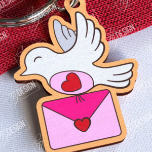 Intra απο ξύλο plywood 3mm-4mm πάχος – Μπρελόκ για την ημέρα του Αγίου Βαλεντίνου | Χαριτωμένο  Δίασταση  5x5 cm INTRAFABR-108905141