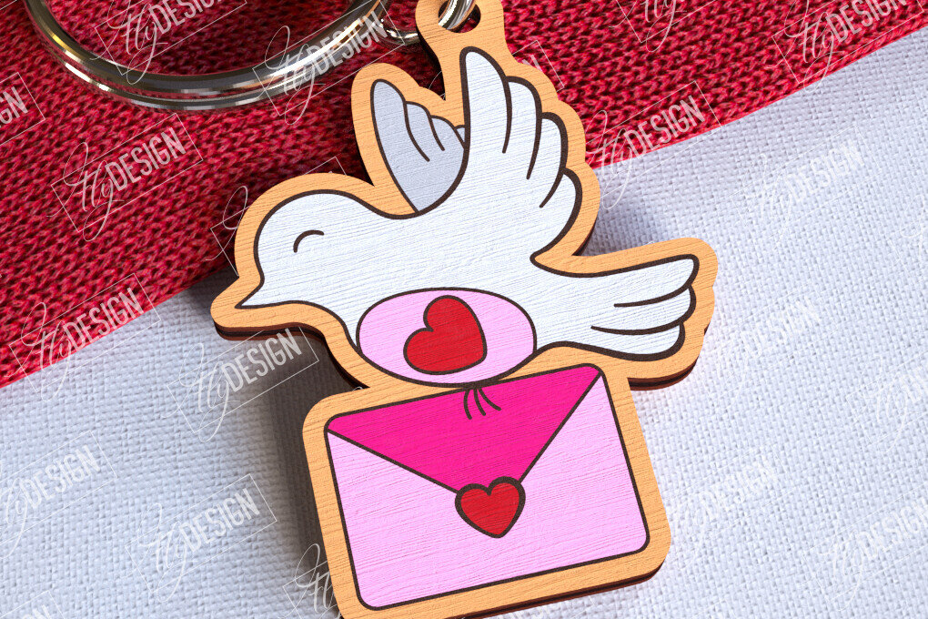 Intra απο ξύλο plywood 3mm-4mm πάχος – Μπρελόκ για την ημέρα του Αγίου Βαλεντίνου | Χαριτωμένο  Δίασταση  5x5 cm INTRAFABR-108905141