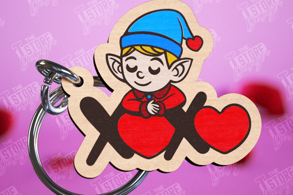 Intra απο ξύλο plywood 3mm-4mm πάχος – Μπρελόκ για την ημέρα του Αγίου Βαλεντίνου | Χαριτωμένο μπρελόκ Δίασταση  5x5 cm INTRAFABR-110278932