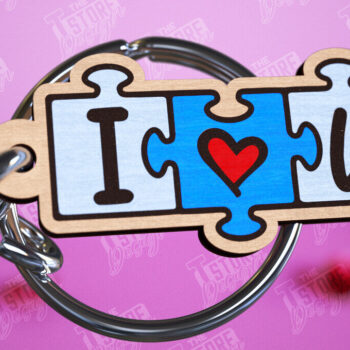 Intra απο ξύλο plywood 3mm-4mm πάχος – Μπρελόκ για την ημέρα του Αγίου Βαλεντίνου | Χαριτωμένο μπρελόκ Δίασταση  5x5 cm INTRAFABR-110278937 - Image 1