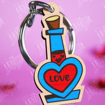 Intra απο ξύλο plywood 3mm-4mm πάχος – Μπρελόκ για την ημέρα του Αγίου Βαλεντίνου | Χαριτωμένο μπρελόκ Δίασταση  5x5 cm INTRAFABR-110278940 - Image 1