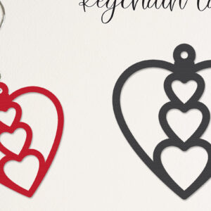 Intra απο ξύλο plywood 3mm-4mm πάχος – Κοπή λέιζερ με μπρελόκ για την ημέρα του Αγίου Βαλεντίνου Δίασταση  5x5 cm INTRAFABR-113952041