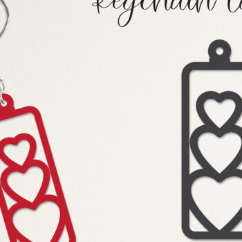 Intra απο ξύλο plywood 3mm-4mm πάχος – Κοπή λέιζερ με μπρελόκ για την ημέρα του Αγίου Βαλεντίνου Δίασταση  5x5 cm INTRAFABR-113952069 - Image 1