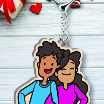 Intra απο ξύλο plywood 3mm-4mm πάχος – Μπρελόκ για την Ημέρα του Αγίου Βαλεντίνου Δίασταση  5x5 cm INTRAFABR-109702315 - Image 2