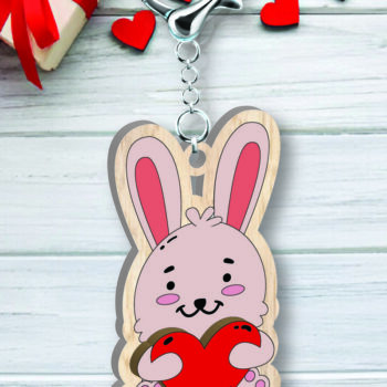 Intra απο ξύλο plywood 3mm-4mm πάχος – Μπρελόκ για την Ημέρα του Αγίου Βαλεντίνου Δίασταση  5x5 cm INTRAFABR-109702468 - Image 2